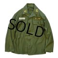 【50's】【米軍実物】U.S.ARMY【ビンテージ】【ユーティリティシャツ】【平ボタン】【サイズＳ】 