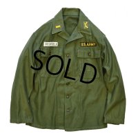 【50's】【米軍実物】U.S.ARMY【ビンテージ】【ユーティリティシャツ】【平ボタン】【サイズＳ】 