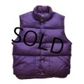 刻印ボタン【ビンテージ】【ＬＬビーン】【L.L.bean 】【紫】ダウンベスト【サイズＭ】 
