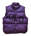 刻印ボタン【ビンテージ】【ＬＬビーン】【L.L.bean 】【紫】ダウンベスト【サイズＭ】 