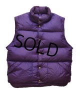 刻印ボタン【ビンテージ】【ＬＬビーン】【L.L.bean 】【紫】ダウンベスト【サイズＭ】 