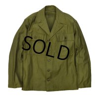 デッドストック【50's】【米軍実物】U.S.ARMY【ビンテージ】og107【ユーティリティシャツ】【平ボタン】【サイズＳ】 