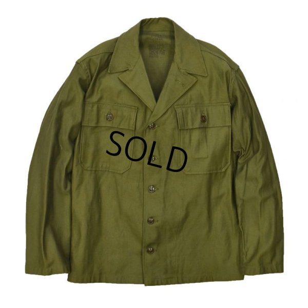 画像1: デッドストック【50's】【米軍実物】U.S.ARMY【ビンテージ】og107【ユーティリティシャツ】【平ボタン】【サイズＳ】 