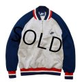 【ビンテージ】【ナイキ】【NIKE】【グレー×紺×白×赤】【ハーフジップスウェット】【サイズＳ程度】 