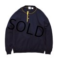 【ビンテージ】【ギャップ】【GAP】【紺×黄】【ヘンリーネック】【スウェット】【サイズＬ】 