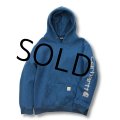 【ビンテージ】【カーハート】carhartt【青】ロゴ入り【パーカー】【サイズ 2ＸＬ】 