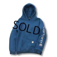 【ビンテージ】【カーハート】carhartt【青】ロゴ入り【パーカー】【サイズ 2ＸＬ】 