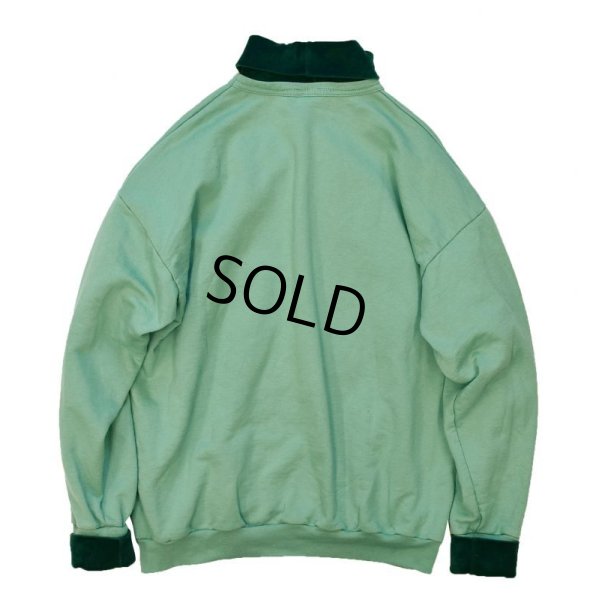 画像3: USA製【ビンテージ】【緑】２トーン【ハイネック】花柄【スウェット】【レディース古着】【サイズＸＬ】 