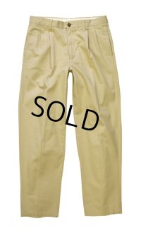  ビンテージ 【L.L.Bean】【ＬＬビーン】【ナチュラルフィット】【ベージュ】【２タック】【コットンパンツ】【33×32】 