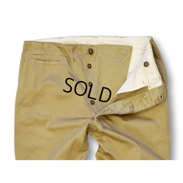 画像4: 【40's】【ビンテージ】U.S.ARMY 米軍実物【43カーキ】【チノパンツ】【チノパン】【36×33】