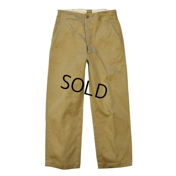 画像5: 【40's】【ビンテージ】U.S.ARMY 米軍実物【43カーキ】【チノパンツ】【チノパン】【32×33】