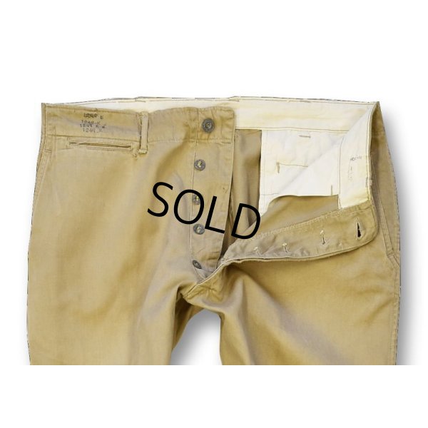 画像3: 【WW2】【ビンテージ】【U.S.ARMY】【米軍実物】【41カーキ】【メタルボタン】【チノパンツ】【チノパン】【W34程度】