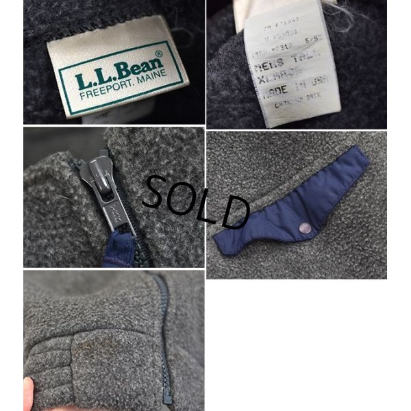 画像2: 90's 【USA製】【ビンテージ】L.L.Bean 【ＬＬビーン】【チャコールグレー】【フリースジャケット】【サイズXＬ】 