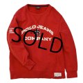 【ビンテージ】 ポロジーンズ【ラルフローレン】【POLO ralph lauren】【赤】【スウェット】【サイズＭ】 