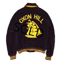 50's【ビンテージ】【黒】【チェーンステッチ】【OXON HILL】【コーデュロイ】【スタジャン】【コーデュロイジャケット】 