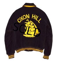 50's【ビンテージ】【黒】【チェーンステッチ】【OXON HILL】【コーデュロイ】【スタジャン】【コーデュロイジャケット】 