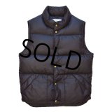 刻印ボタン【ビンテージ】【ＬＬビーン】【L.L.bean 】【黒】ダウンベスト【サイズＳ】 