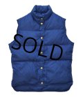 刻印ボタン【ビンテージ】【ＬＬビーン】【L.L.bean 】【青】ダウンベスト【レディースＳ】レディース古着 