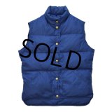 刻印ボタン【ビンテージ】【ＬＬビーン】【L.L.bean 】【青】ダウンベスト【レディースＳ】レディース古着 