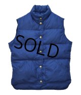 刻印ボタン【ビンテージ】【ＬＬビーン】【L.L.bean 】【青】ダウンベスト【レディースＳ】レディース古着 