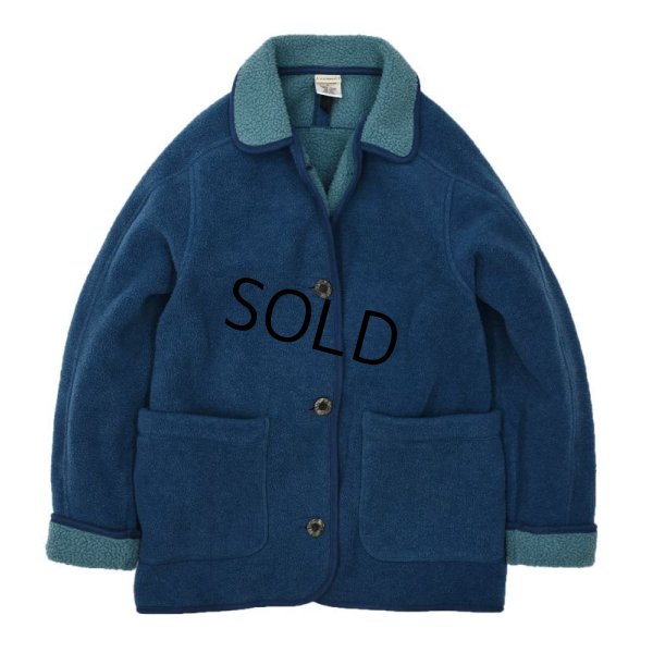 画像1: 【USA製】【ビンテージ】L.L.Bean 【ＬＬビーン】【ターコイズブルー・水色】【フリースジャケット】【フリースコート】【サイズＷ-Ｓ】【レディース古着】 