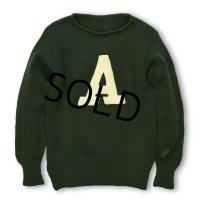 30's【ビンテージ】【スポルディング】【緑】ローゲージセーター 