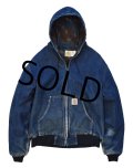USA製 ビンテージ【carhartt】【カーハート】【デニム地】アクティブパーカー【フルジップパーカー】【サイズＸＬ】 