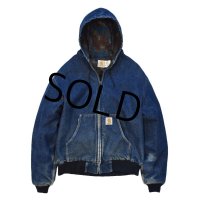 USA製 ビンテージ【carhartt】【カーハート】【デニム地】アクティブパーカー【フルジップパーカー】【サイズＸＬ】 