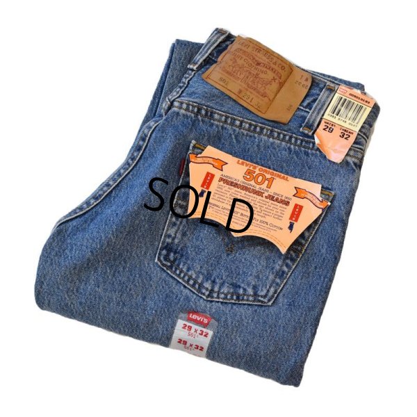 画像1: 【デッドストック】【USA製】【ビンテージ】【LEVI'S】【リーバイス】【501】【デニムパンツ】【29×32】 