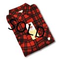 50's【ビンテージ】デッドストック【Penny's】【赤×黒】【チェックプリント】【ライトフランネルシャツ】【サイズＳ】 