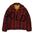 40’s【ビンテージ】【ウールリッチ】【Woolrich】【赤×黒】【バッファローチェック】【ウールブルゾン】【サイズ42】 