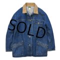 【USA製】【HUNT CLUB】【デニムジャケット】【デニムカバーオール】【サイズＬ程度】【レディース古着】 