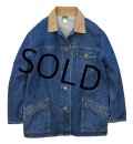 【USA製】【HUNT CLUB】【デニムジャケット】【デニムカバーオール】【サイズＬ程度】【レディース古着】 