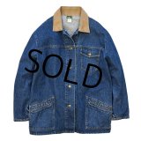 【USA製】【HUNT CLUB】【デニムジャケット】【デニムカバーオール】【サイズＬ程度】【レディース古着】 
