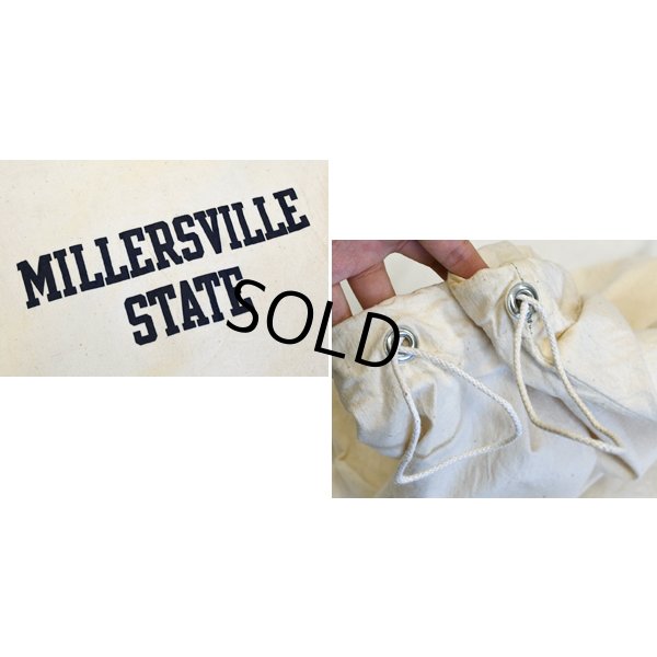 画像2: 【ビンテージ】【MILLERSVILLE STATE】【生成り】【ダッフルバッグ】 