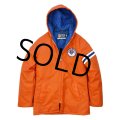 80's【USA製】【ビンテージ】【NFL】【DENVER BRONCOS】【オレンジ×青】中綿入り【ナイロンジャケット】 【サイズＸＳ】 