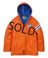 80's【USA製】【ビンテージ】【NFL】【DENVER BRONCOS】【オレンジ×青】中綿入り【ナイロンジャケット】 【サイズＸＳ】 