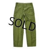 50's■【米軍実物】U.S.ARMY【初期】サイドアジャスター付き【平ボタン】【ベイカーパンツ】【ユーティリティパンツ】【OG107】【サイズＭ】 