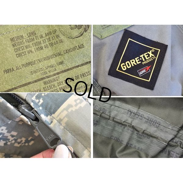 画像2: 【ほぼ未使用!!】【ビンテージ】【米軍実物】ＡＰＥＣＳ【All Purpose Environmental Clothing System】【ゴアテックスパーカ】デジカモ【M-Long】ABUカモ 