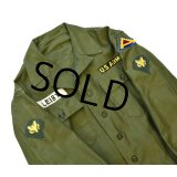 【50's】【米軍実物】U.S.ARMY【ビンテージ】【OG107】【ユーティリティシャツ】【サイズM】 
