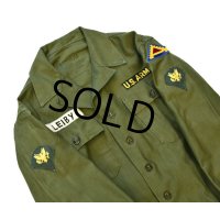 【50's】【米軍実物】U.S.ARMY【ビンテージ】【OG107】【ユーティリティシャツ】【サイズM】 