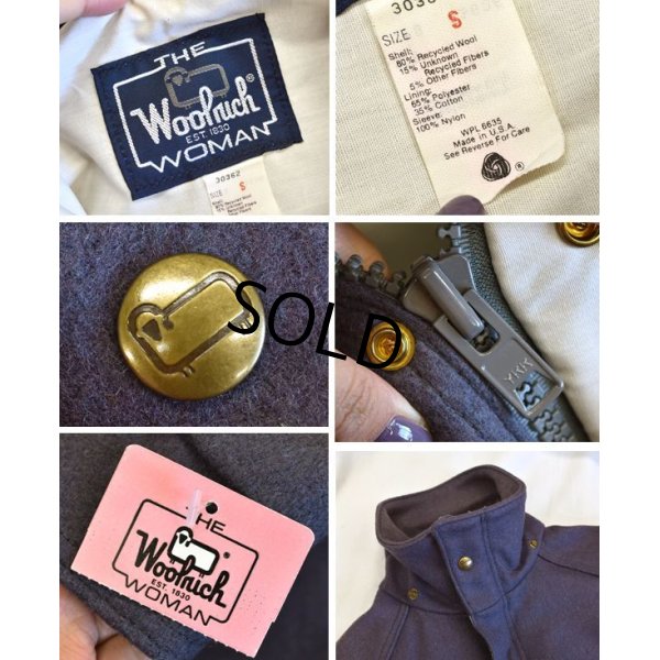 画像2: 【デッドストック】【USA製】【ビンテージ】【ウールリッチ ウーマン】woolrich【チャコール】【ウールコート】【サイズＳ】【レディース古着】 