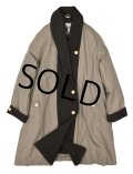【ビンテージ】【metropole kreymborg】【メトロポール クレイムボルグ 】 【グレーｘチャコール】２トーン【ショールカラー】【レディースコート】【ウールコート】【サイズ３８】 