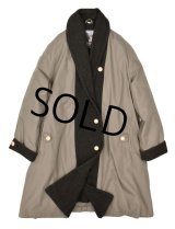 【ビンテージ】【metropole kreymborg】【メトロポール クレイムボルグ 】 【グレーｘチャコール】２トーン【ショールカラー】【レディースコート】【ウールコート】【サイズ３８】 