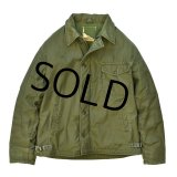 【米軍実物】【ビンテージ】US.NAVY【初期型】【A-2】ステンシル入り【デッキジャケット】【サイズＬ】 