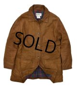 【ビンテージ】USA製【ＬＬビーン】【L.L.bean】【ブラウン】【中綿入りスエードコート】スエードジャケット【レディースＬ】レディース古着 