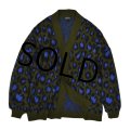 【TOPSHOP】【ニットカーディガン】ヒョウ柄 ニットガウン US8【レディース古着】 