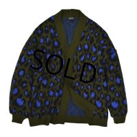 【TOPSHOP】【ニットカーディガン】ヒョウ柄 ニットガウン US8【レディース古着】 