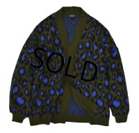 【TOPSHOP】【ニットカーディガン】ヒョウ柄 ニットガウン US8【レディース古着】 