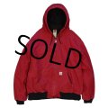 超ビッグサイズ!!【カーハート】【carhartt】赤【ダック地】【アクティブパーカー】【フルジップパーカー】【サイズ4ＸＬ】XXXXL 